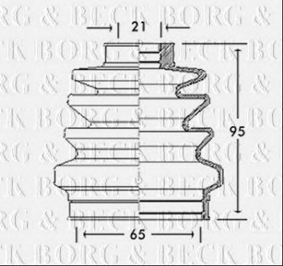 BORG & BECK bcb2687 -  Пыльник, приводной вал